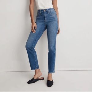 NWT Madewell Straight Leg Stovepipe High Rise Jeans